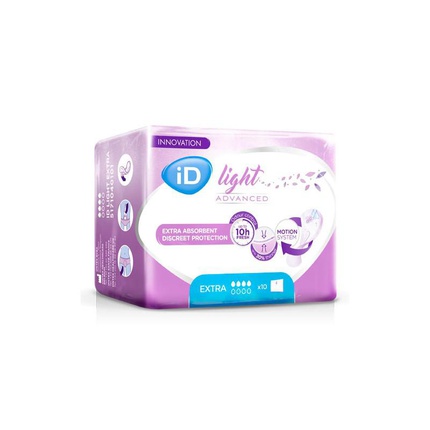 698306_206ed8dac17dd962bc0e9ab1bea25558 Id Light Incontinence Pads Extra 10 U - Image 1