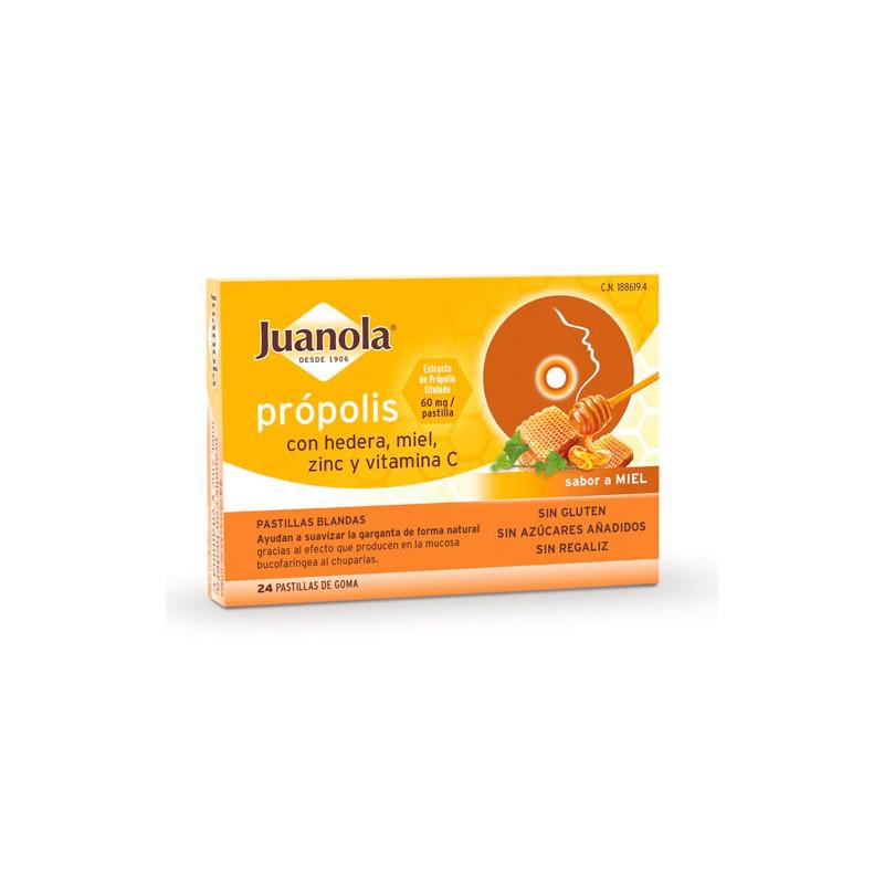 698337_c4dd7946552a507e1c09d61bcdd3c5e2 Juanola Própolis Hedera Sabor Miel 24 Pastillas - Image 1