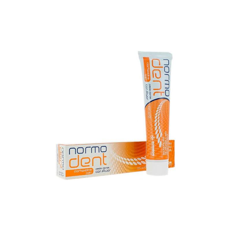 700172_53dbfa68d3ffa55022d423471a2a8254 Normon Normodent Clorhex Toothpaste 125ml - Image 1