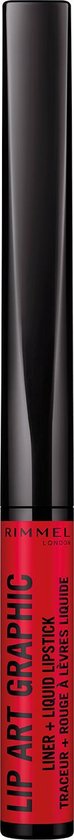 74x840-8 Rimmel Lip Art Graphic Lippenstift - 610 Hot Spot - Image 1