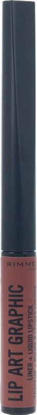 75x840-5 Lip Art Graphic Liner&liquid Lipstick By Rimmel #760-now-or-never - Image 1