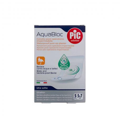 8058090003434 Pic Aquabloc Sterile Waterproof Post-Op Plaster With Bactericide 5 X 7cm 5 U - Image 1