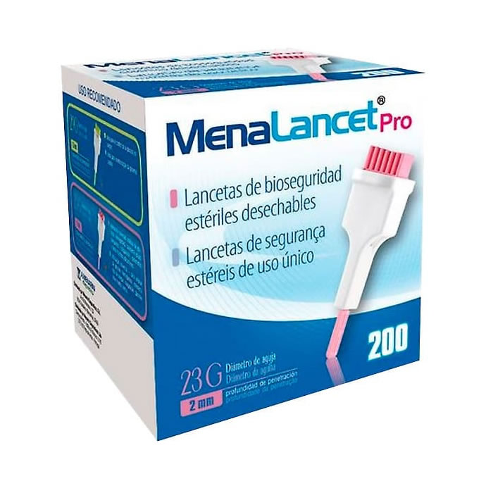 8426521421223 Menarini Menalancet Pro 23g 200 Lancets - Image 1