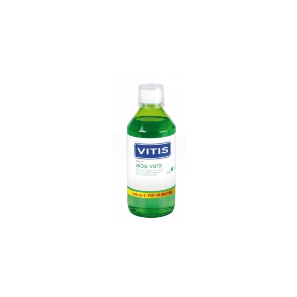 8427426024939 Vitis Aloe Vera Mouthwash Promo 400+100 As A Gift 500 Ml - Image 1