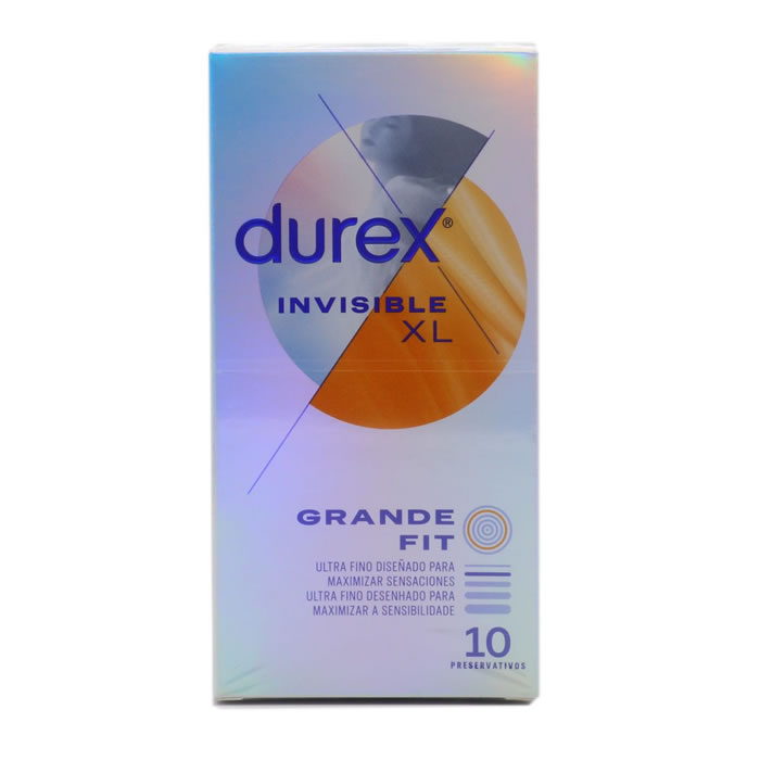 8428076003336 Durex Invisible XL Ultra Thin Condoms 10 Units - Image 1