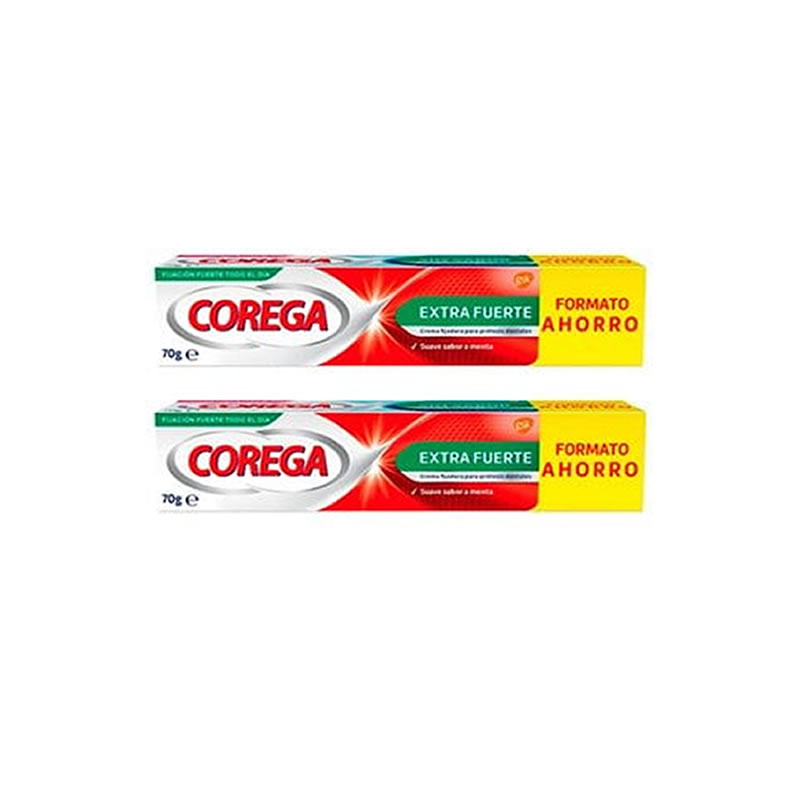 8431890101409 Corega Extra Strong 2x70g - Image 1