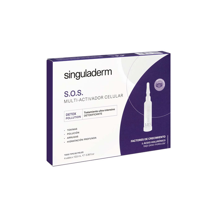 8436564660121 Singuladerm S.O.S. Multi-Cellular Activator Detoxifying Treatment 4x10,5ml - Image 1
