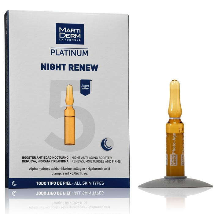 8437019178024 Martiderm Night Renew 5 Ampoules - Image 1