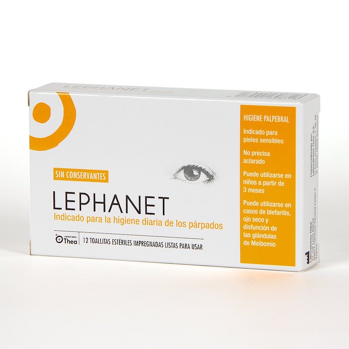 8470001628718 Thea Lephanet 12 Eye Cleansing Wipes - Image 1
