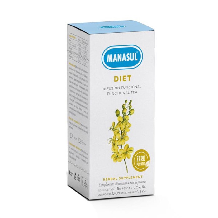 8470001954107_1 Manasul Diet Bio 25 Tea Sachets 37,5g - Image 1