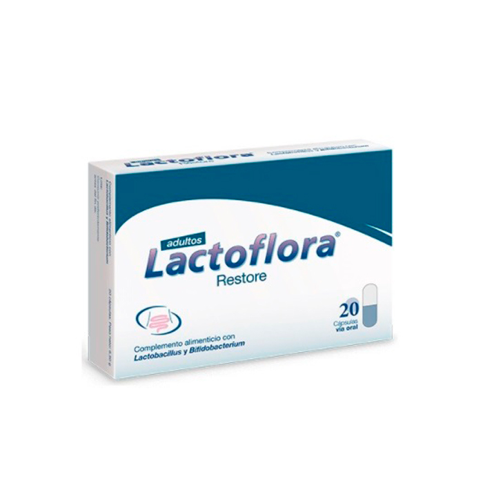 8470001975539_1 Lactoflora Restore Adults 20 capsules - Image 1