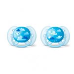 Avent Girl's Ultra Soft Deco Soother 6-18 Months 2U
