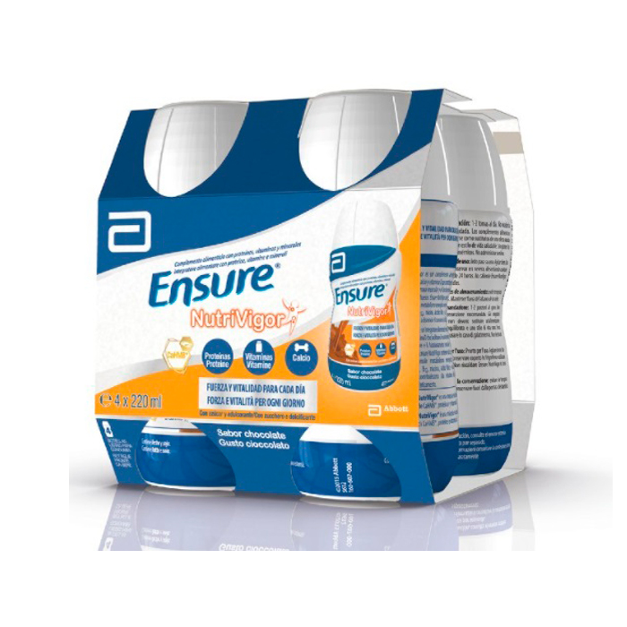 8710428996237_1 Ensure Nutrivigor Vainilla 4 x 220 ml - Image 1