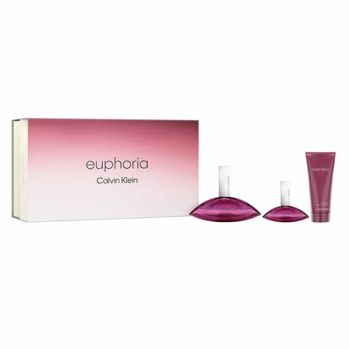 Product_ImageIds_5186127_138a9881 Calvin Klein Euphoria Eau De Parfum Spray 100ml Set 3 Pieces - Image 1