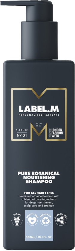 251x840-99 Label.M Pure Botanical Natural Nourishing Shampoo - 300 ml - Normale shampoo vrouwen - Voor Alle haartypes - Image 1