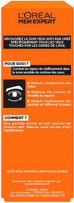 Anti-Veroudering Crème voor Ooggebied Men Expert L'Oreal Make Up (15 ml) - Image 3