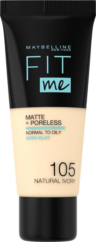 334x840-176 MAYBELLINE Fit Me Liquid Foundation matuj cy podk ad do twarzy 105 Natural Ivory 30ml - Image 1