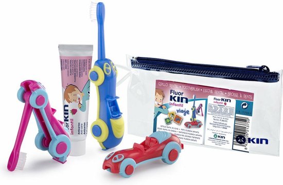 550x361-19 Mondverzorgingsset voor Kinderen Kin Fluorkin Auto (3 Onderdelen) - Image 1