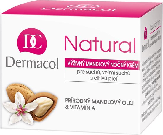 550x457-27 Dermacol - Natural (Dry & Sensitive Skin) Almond Nourishing Night Cream - 50ml - Image 1