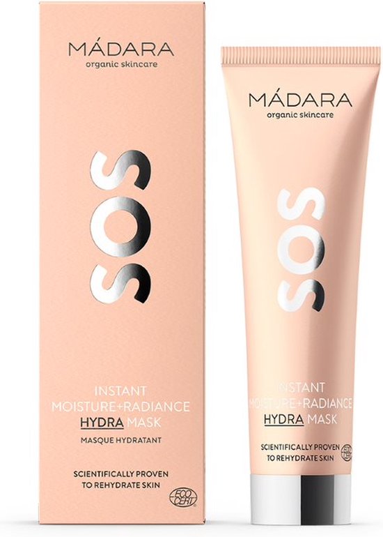 550x770-101 MÁDARA SOS HYDRA Mask 60 ml - extract van pioenroos - hyaluronzuur - Image 1