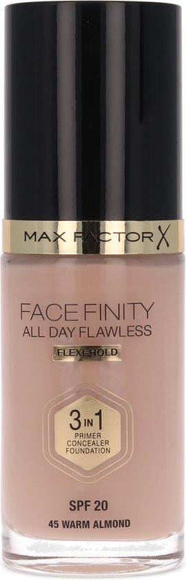 270x840-54 Max Factor Facefinity All Day Flawless 3-in-1 Liquid Foundation - 045 Almond - Image 1