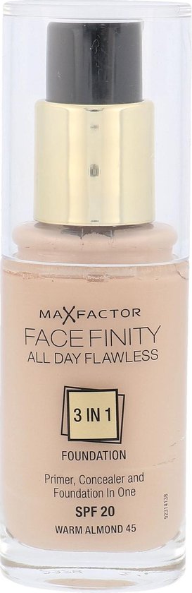 273x840-156 Max Factor Facefinity All Day Flawless 3-in-1 Liquid Foundation - 045 Almond - Image 1