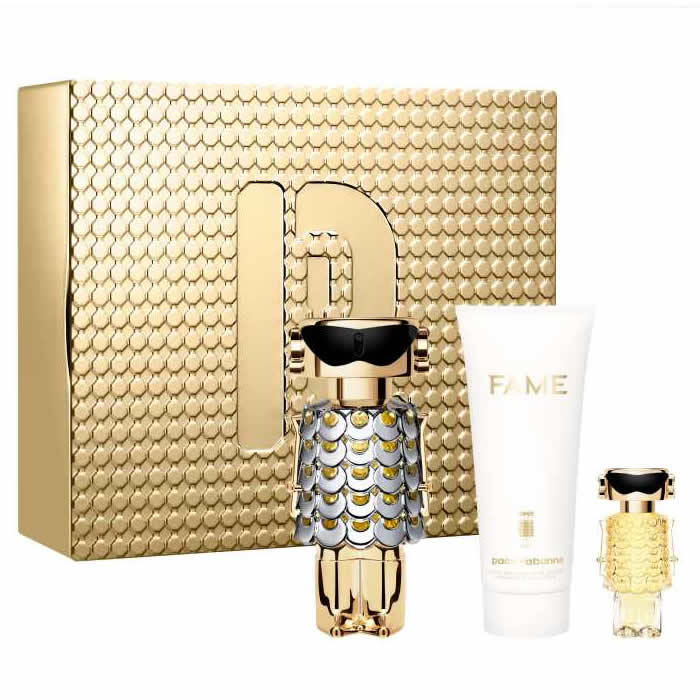 3349668628551 Paco Rabanne Fame Eau De Perfume Spray 80ml Set 3 Pieces - Image 1