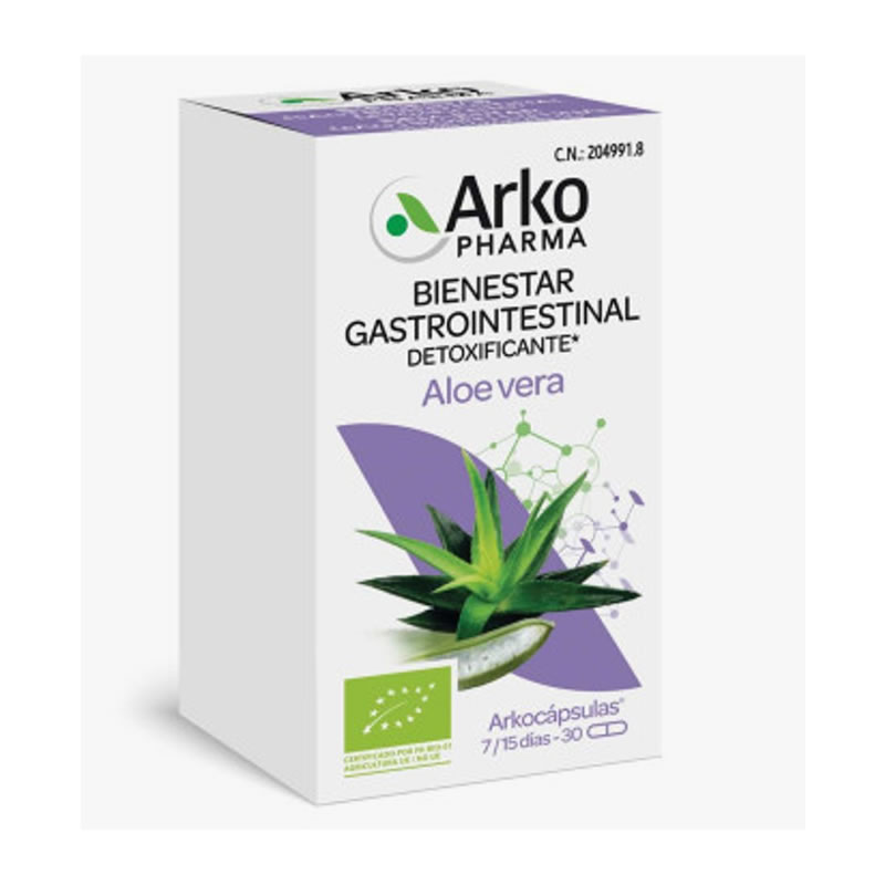 3578836110677 Arkopharma Organic Aloe Vera 30 Capsules - Image 1