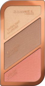 Rimmel   Sculpting Palette By Kate   Set Completo Contouring Viso  Illuminante  Terra e Blush   Coral Glow