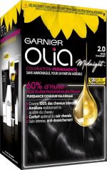 Permanent Dye Olia 2.0 Black Diamond Garnier Ammonia-free (4 Pieces) - Image 4
