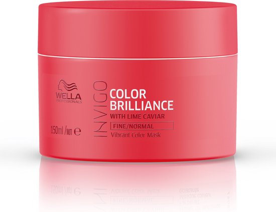 Wella Brilliance Masker fijn / normaal haar -150 ml - Haarmasker droog haar - Haarmasker beschadigd haar