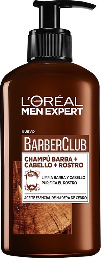 331x840-37 L'Oreal Paris MEN EXPERT BARBER CLUB champú barba-rostro-cabello 200 ml - Image 1