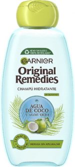 Vochtinbrengende Shampoo Original Remedies Agua Coco Y Aloe Garnier (300 ml) - Image 4