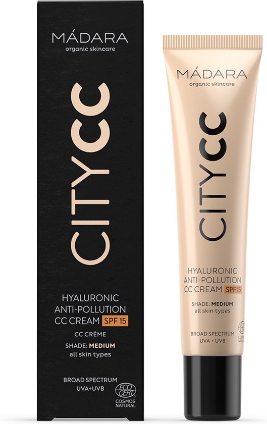 529x840-88 MÁDARA Anti-Pollution CC Cream SPF15 Medium Beige 40ml - hyaluronzuur -UVA/UVB - Image 1