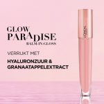 L'Oréal Paris Glow Paradise Balm in Gloss - Volumegevende Lipgloss Verrijkt met Hyaluronzuur - 402 I Soar - Transparant Roze - 7 ml - Image 3