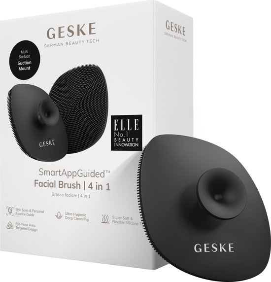 550x572-134 GESKE | SmartAppGuided™ Facial Brush 4 in 1 | Gezichtsreinigingsborstel met handvat | Zachte siliconen borstel | Professionele gezichtsreiniging | Gezichtsreinigingsapparaat | Huidreiniging - Image 1