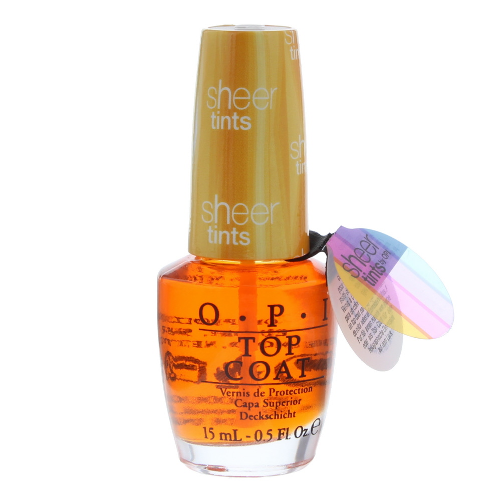 OPICOSC72NTS01 Opi Sheer Tints Top Coat 15ml Im Never Amberrassed Nts01 - Image 1