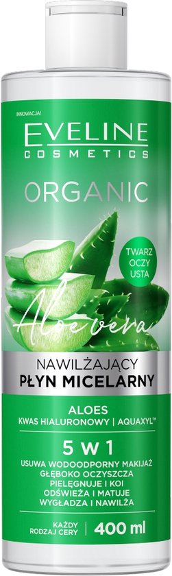 251x840-75 Biologische Aloë Vera Hydraterende Micellaire Lotion 5in1 voor alle huidtypes Aloë Vera 400ml - Image 1