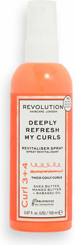 259x840-122 Spray Conditioner voor Krullend Haar Revolution Hair Care London Deeply Refresh My Curls (150 ml) - Image 1