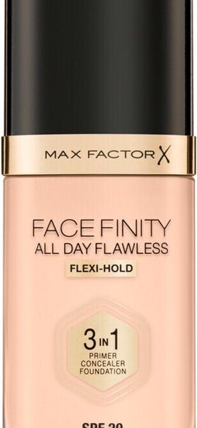 Max Factor All Day Flawless 3 in 1 Facefinity Foundation Make Up SPF 20  Beige 55  30 ml