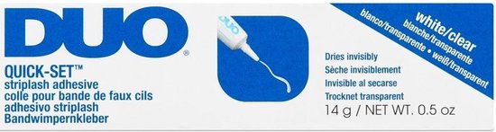 550x147-1 Duo Quick Set a C Striplash Adhesive Quick drying clear adhesive with brush 14 g - Image 1