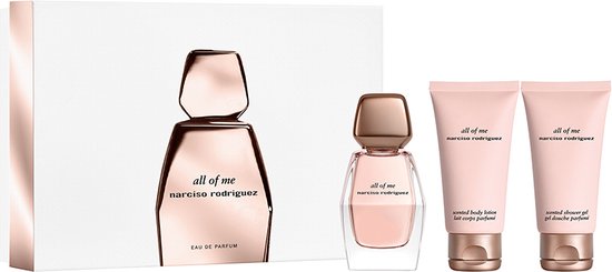 550x245-11 Narciso Rodriguez All of Me Giftset - 50 ml eau de parfum spray + 50 ml showergel + 50 ml bodylotion - cadeauset voor dames - Image 1