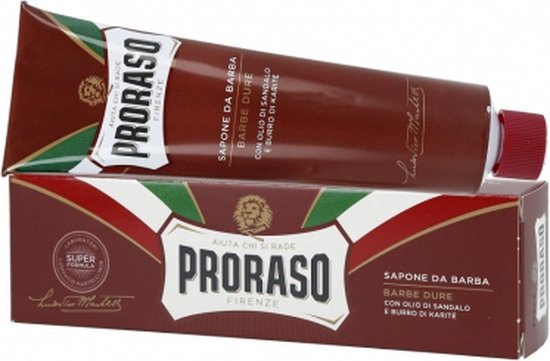 550x361-53 Proraso - Red Shaving Soap In A Tube - Shave Soap In The Tube - Image 1