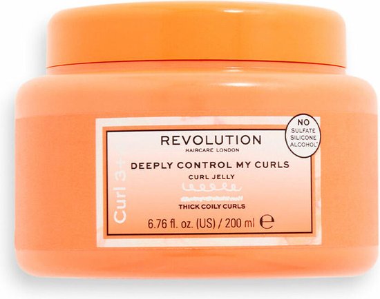 550x434-86 Krul Definieervloeistof Revolution Hair Care London Deeply Control My Curls Gelatine (200 ml) - Image 1
