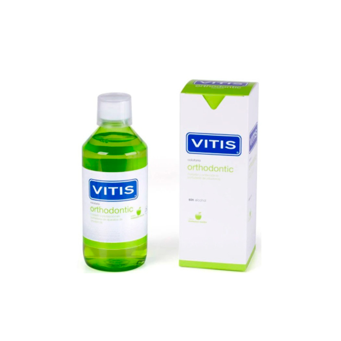 696102_401960415e77a1bae8ea3fa6ccb8033f Vitis Orthodontic Mouthwash 500ml - Image 1