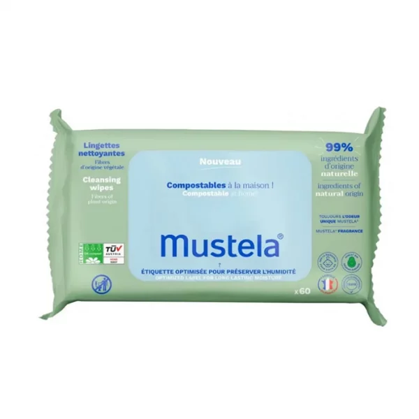 Mustela Cleansing Wipes with Avocado 60 Units