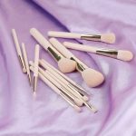 MIMO Makeup Brush Set Pink 12 Pcs - Image 3