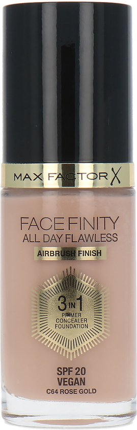 269x840-42 Max Factor Facefinity All Day Flawless 3-in-1 Liquid Foundation - 064 Rose Gold - Image 1