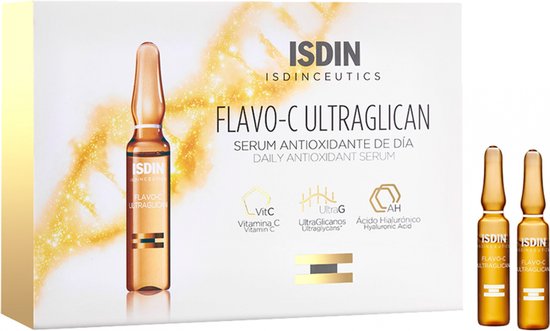 550x331-7 Isdin Isdinceutics Ampullen Isdin Isdinceutics Ampullenceutics Flavo-C Ultraglican Serum Antioxidante de Dia Ampoulles - Image 1