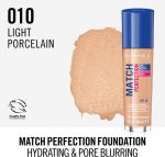 RIMMEL Match Perfection SPF20 podk ad dopasowuj cy si  do cery 010 Light Porcelain 30ml - Image 3